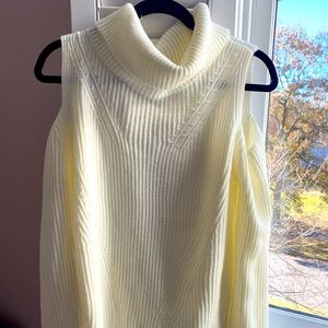 Park Boutique White Cold Shoulder Sweater